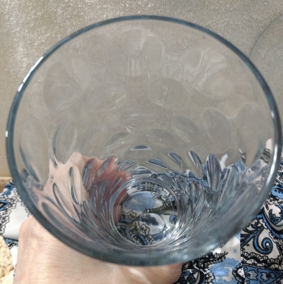 Pasabahce Tall Tumblers 6” Tall Optic Circles Dots 16oz Set Of Two - Picture 6 of 8